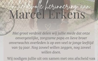 Overlijdensbericht Marcel Erkens