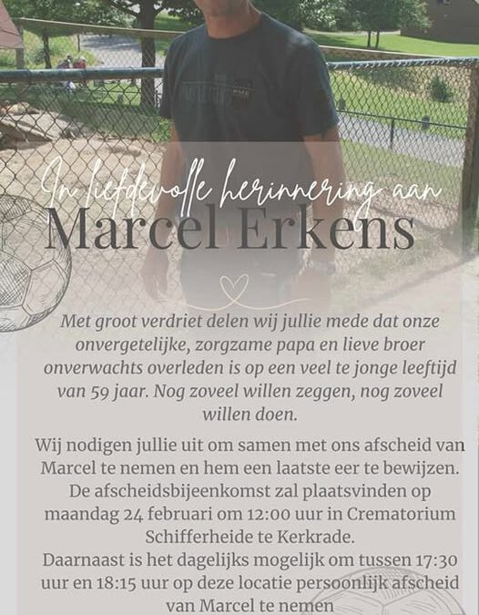 Overlijdensbericht Marcel Erkens